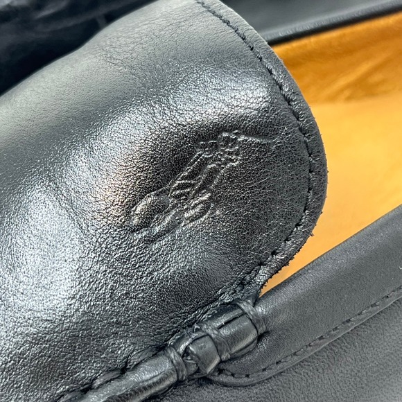 Polo Ralph Lauren Men's Leather Loafers Size 8D Black Slip-On Classic VTG NEW - Picture 3 of 15
